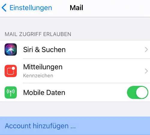 Ios E-Mail Postfach einrichten
