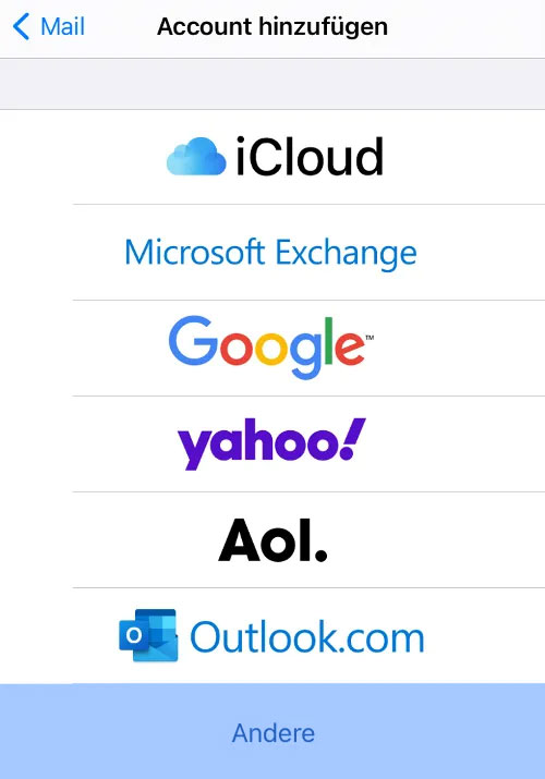 Ios E-Mail Postfach einrichten