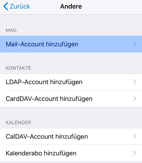 Ios E-Mail Postfach einrichten