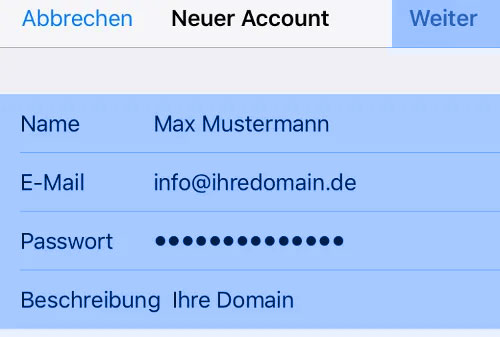 Ios E-Mail Postfach einrichten