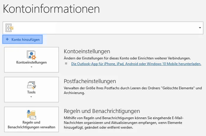 Hosting Heiser WebTec - Outlook E-Mail Postfach