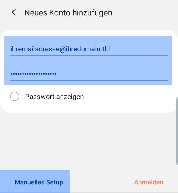 Hosting Heiser WebTec - Samsung Mail E-Mail Postfach
