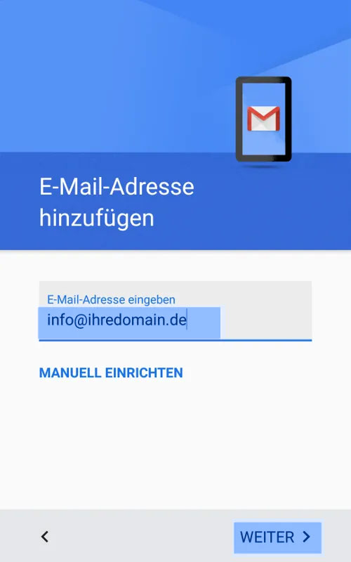 Hosting Heiser WebTec - Gmail APP E-Mail Postfach