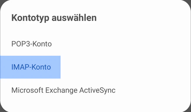 Hosting Heiser WebTec - Samsung Mail E-Mail Postfach
