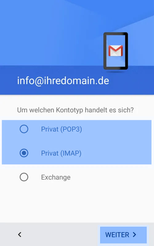 Hosting Heiser WebTec - Gmail APP E-Mail Postfach