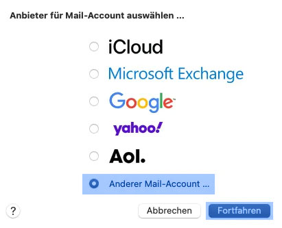 Hosting Heiser WebTec - Apple Mail E-Mail Postfach