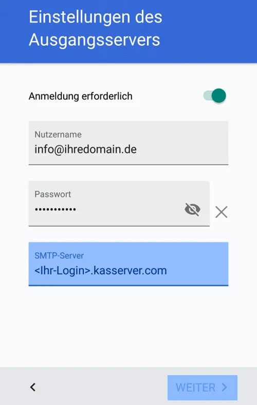Hosting Heiser WebTec - Gmail APP E-Mail Postfach