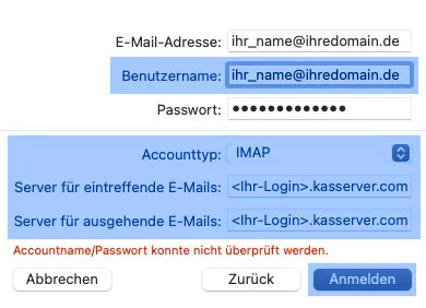 Hosting Heiser WebTec - Apple Mail E-Mail Postfach