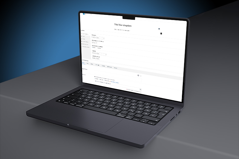 Laptop mit WordPress Webseite